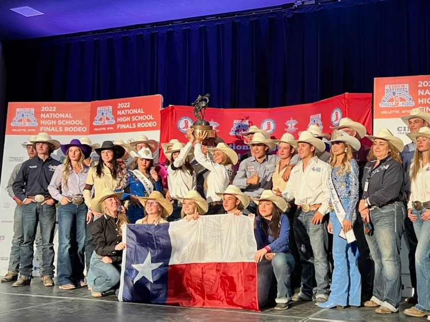 Team Texas won the overall team championship at the National High School Finals Rodeo in Gillette, Wyoming, last week.